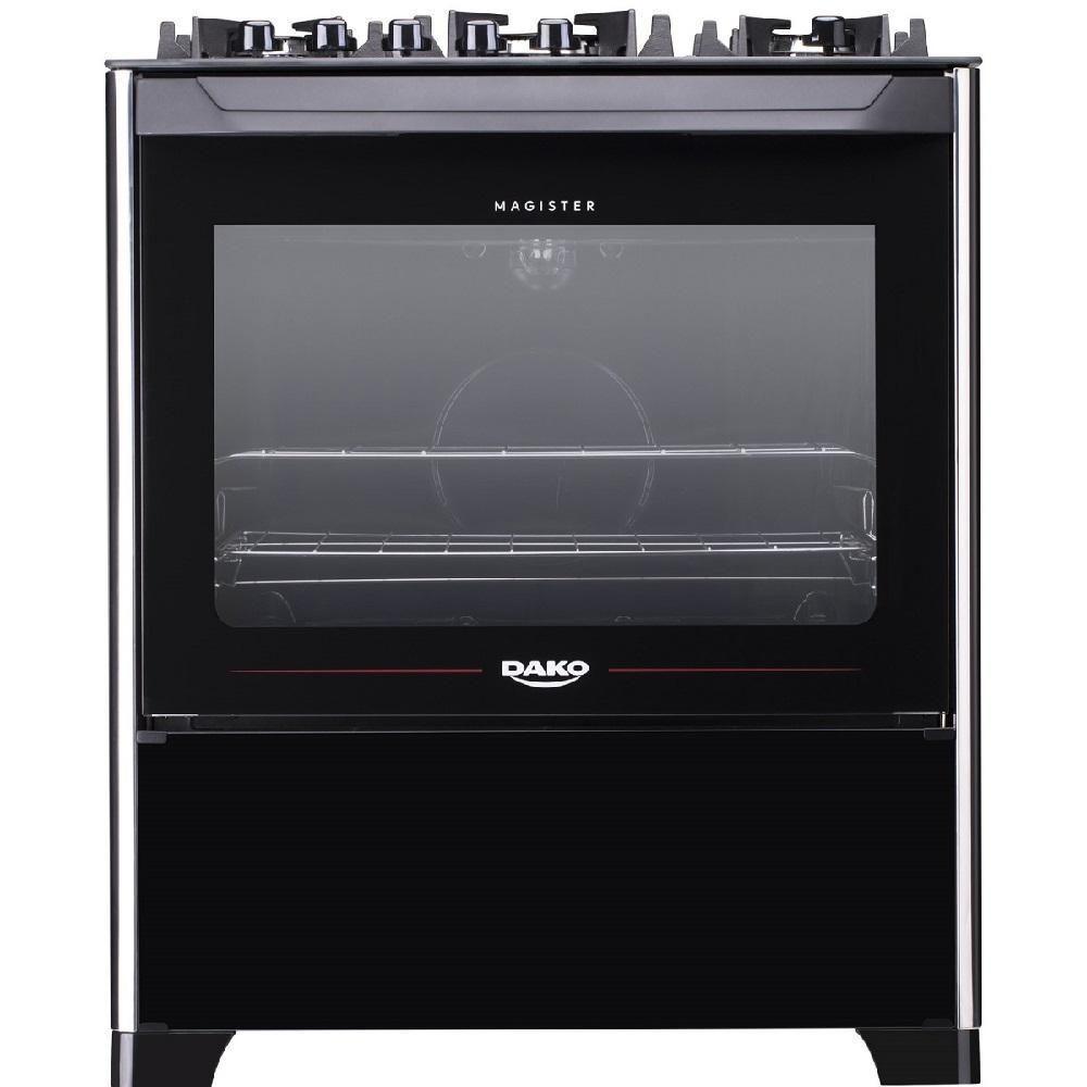 Fogão 5 Bocas Dako Magister Preto Com Mesa De Vidro - Bivolt - 1