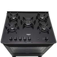 Fogão 5 Bocas Dako Magister Preto Com Mesa De Vidro - Bivolt - 2