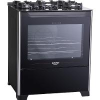 Fogão 5 Bocas Dako Magister Preto Com Mesa De Vidro - Bivolt - 4