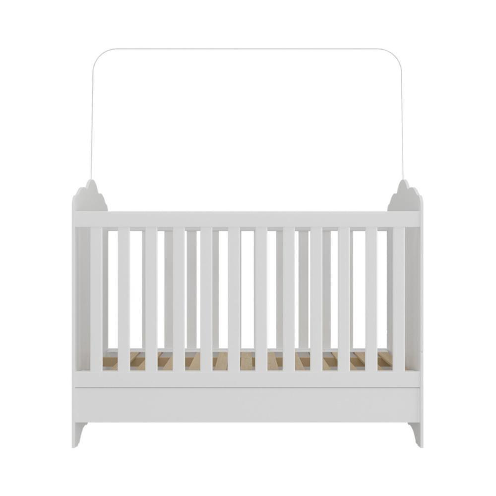 Berço Americano 3 Em 1 Para Colchão 70x130cm Quindim Multimóveis Bb0536pa Branco - 3