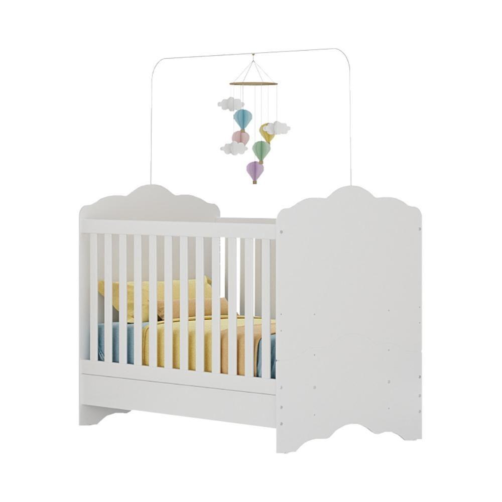 Berço Americano 3 Em 1 Para Colchão 70x130cm Quindim Multimóveis Bb0536pa Branco - 4