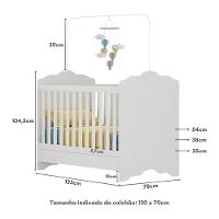 Berço Americano 3 Em 1 Para Colchão 70x130cm Quindim Multimóveis Bb0536pa Branco - 2