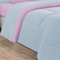 Edredom Malha 100% Algodão Gran Moratta 1 Peça Queen - Azul Bebê-rosa Bebê. - 3