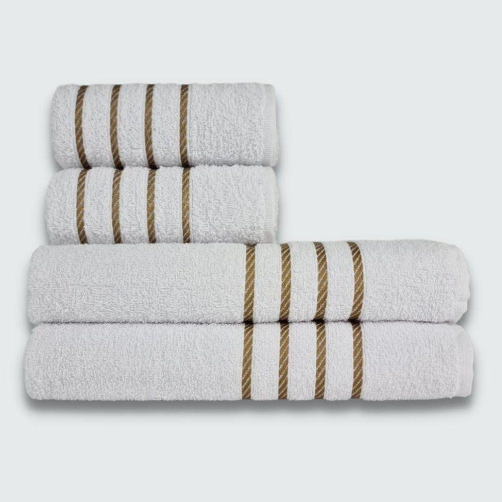 Jogo De Toalha 8 Peça Coleção Montreal 100% Algodão Branco - 3
