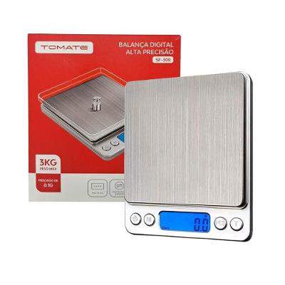 Balança De Precisão Digital Tela Lcd Suporta 3kg Conversor