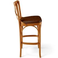 Banqueta Alta Bancada Bar Sala De Jantar Estofada ávila L02 Couríssimo Marrom - 2