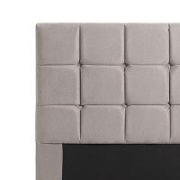 Cabeceira Cama Box Queen 1,60 Julia Bege Marfim Shop Das Cab Bege Marfim - 2