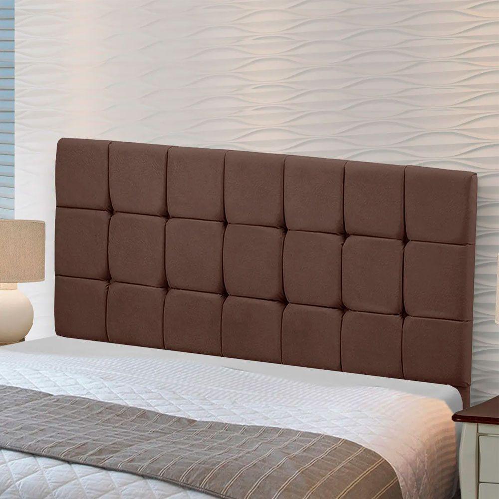 Cabeceira Julia King Size 195cm Em Suede Café Shop Das Cabec Café - 5