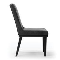 Cadeira Sala De Jantar Base Madeira Preto Kit 4 Sofia Sintético Pu Preto D03 - D'rossi