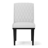 Cadeira Sala De Jantar Base Madeira Preto Kit 4 Sofia Linho D03 - D'rossi Cor Cinza - 3