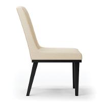 Cadeira Sala De Jantar Base Madeira Preto Kit 4 Sofia Linho D03 - D'rossi Cor Bege