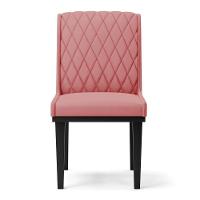 Cadeira Sala De Jantar Base Madeira Preto Kit 4 Sofia Suede D03 - D'rossi Cor Rose - 3