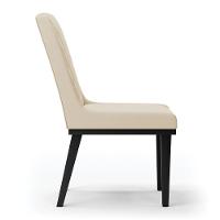 Cadeira Sala De Jantar Base Madeira Preto Kit 4 Sofia Suede D03 - D'rossi Cor Bege - 2