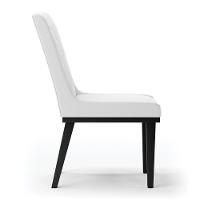 Cadeira Sala De Jantar Base Madeira Preto Kit 6 Sofia Sintético Branco D03 - D'rossi