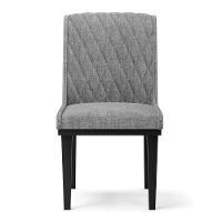 Cadeira Sala De Jantar Base Madeira Preto Kit 6 Sofia Linho D03 - D'rossi Cor Grafite - 3