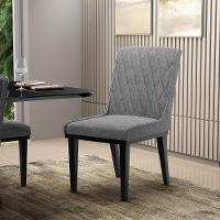 Cadeira Sala De Jantar Base Madeira Preto Kit 6 Sofia Linho D03 - D'rossi Cor Grafite - 6