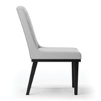 Cadeira Sala De Jantar Base Madeira Preto Kit 6 Sofia Suede D03 - D'rossi Cor Cinza - 1