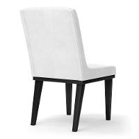 Cadeira Sala De Jantar Base Madeira Preto Kit 8 Sofia Sintético Pu Branco D03 - D'rossi - 2