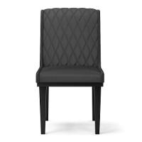 Cadeira Sala De Jantar Base Madeira Preto Kit 8 Sofia Sintético Preto D03 - D'rossi - 3