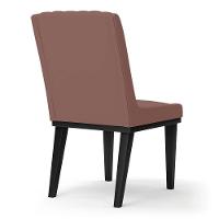 Cadeira Sala De Jantar Base Madeira Preto Kit 6 Sofia Veludo D03 - D'rossi Cor Rose - 2