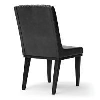 Cadeira Sala De Jantar Base Madeira Preto Kit 8 Sofia Sintético Pu D03 - D'rossi Cor Preto - 2