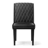 Cadeira Sala De Jantar Base Madeira Preto Kit 8 Sofia Sintético Pu D03 - D'rossi Cor Preto - 7