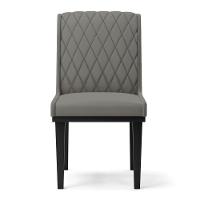 Cadeira Sala De Jantar Base Madeira Preto Kit 8 Sofia Suede D03 - D'rossi Cor Grafite - 3