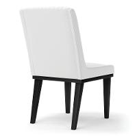 Cadeira Sala De Jantar Base Madeira Preto Kit 8 Sofia Sintético D03 - D'rossi Cor Branco - 2