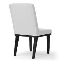 Cadeira Sala De Jantar Base Madeira Preto Sofia Linho Cinza A05 D03 - D'rossi - 2