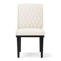 Cadeira Sala De Jantar Base Madeira Preto Sofia Veludo D03 - D'rossi Cor Bege