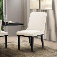 Cadeira Sala De Jantar Base Madeira Preto Sofia Veludo D03 - D'rossi Cor Bege - 7