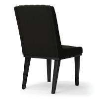 Cadeira Sala De Jantar Base Madeira Preto Sofia Suede D03 - D'rossi Cor Preto - 1