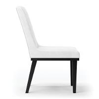 Cadeira Sala De Jantar Base Madeira Preto Sofia Sintético Pu D03 - D'rossi Cor Branco