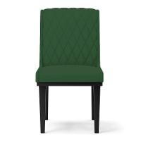 Cadeira Sala De Jantar Base Madeira Preto Kit 8 Sofia Veludo Verde D03 - D'rossi - 3