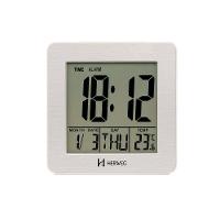 Relógio Despertador Herweg Digital Branco Quadrado Alumínio 2985-021 - 3