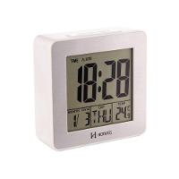 Relógio Despertador Herweg Digital Branco Quadrado Alumínio 2985-021