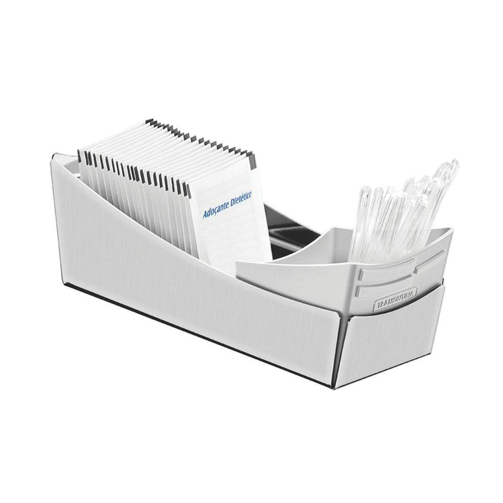 Porta Sachês Tramontina Em Aço Inox Com Suporte Para Colheres Em Plástico Tramontina - 1
