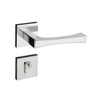 Fechadura Vivaldi Cromada Roseta Quadrada 40mm Pado Externa - 1