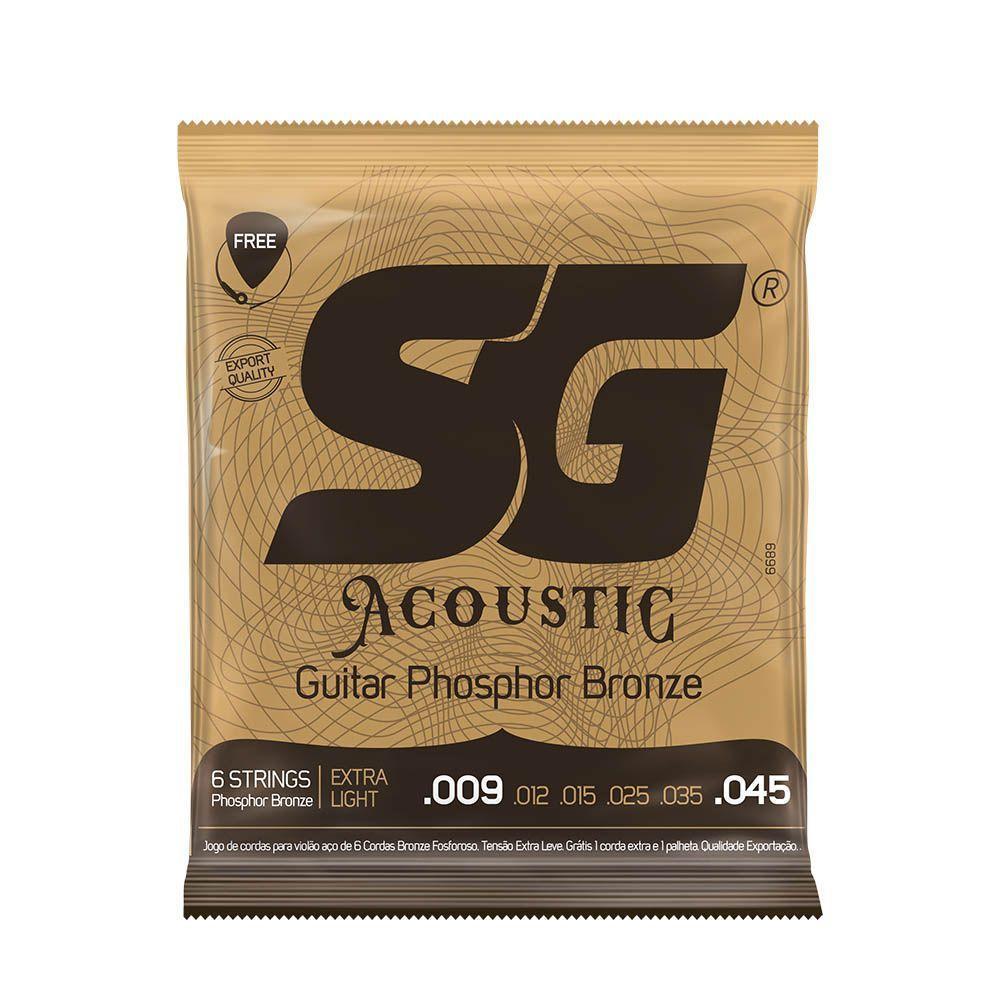 Corda Sg P/ Violão Aço Phosphor/bronze Extra Light 9/45 - Ec0469 - 1