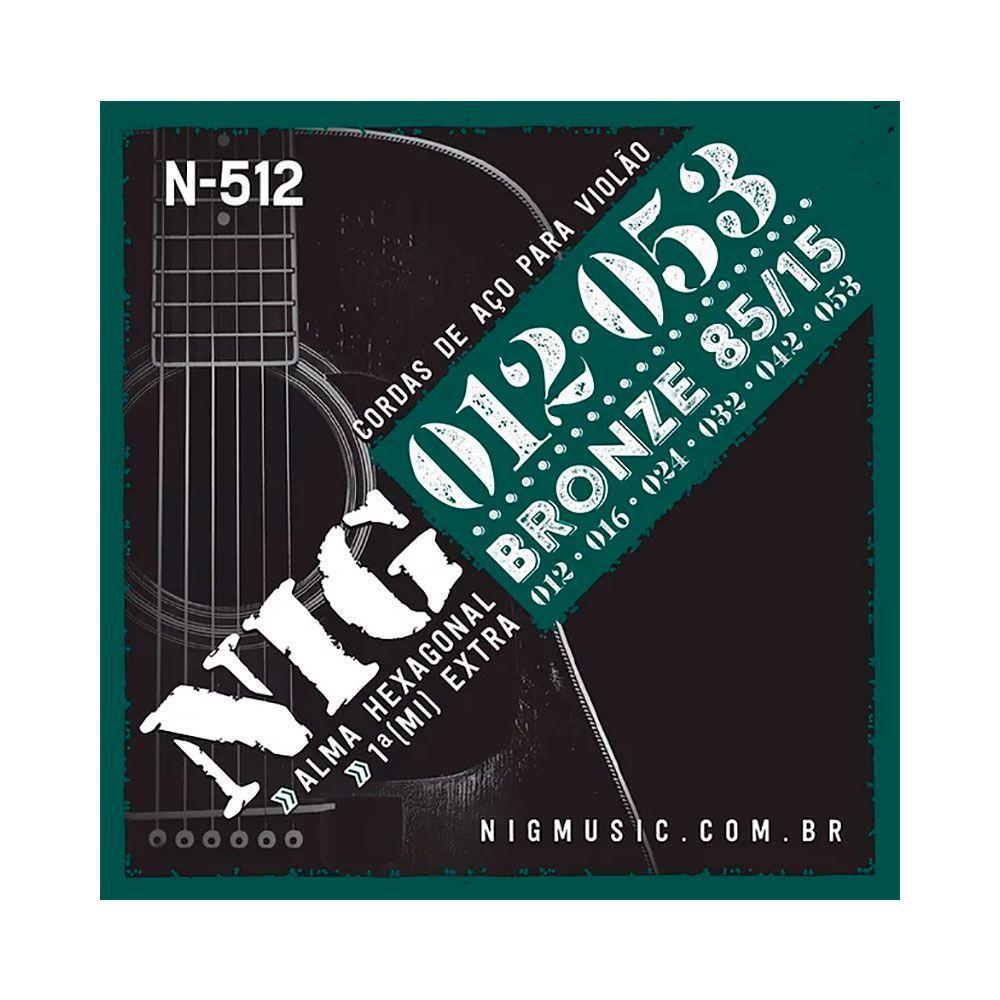 Encordoamento P/ Violão Aço Nig Bronze N-512 12/53 - Ec0526 - 1