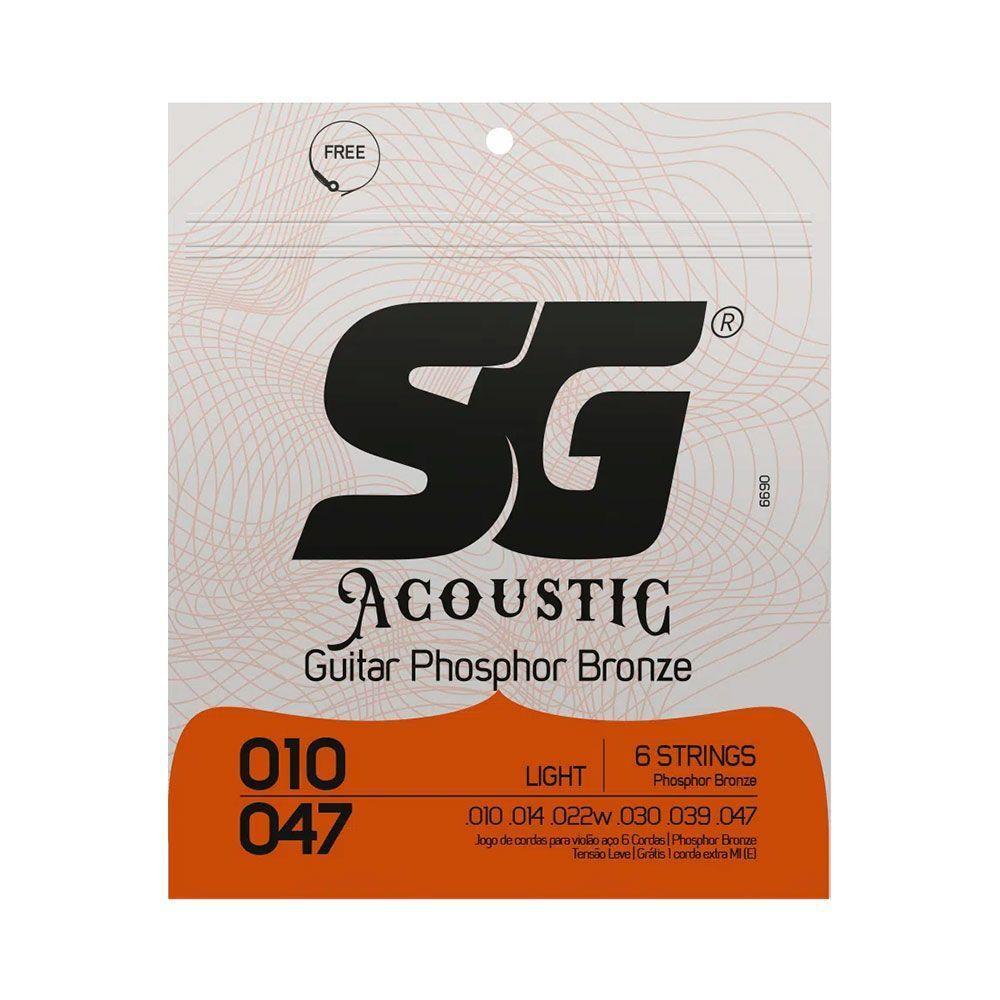 Encordoamento Sg P/ Violão Aço Phosphor/bronze Light 10/47 - Ec0470 - 1