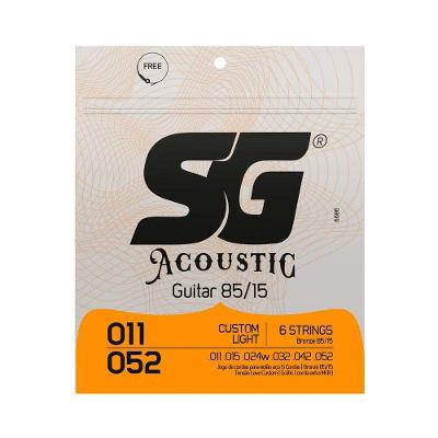Encordoamento Sg P/ Violão Aço Bronze 85/15 Custom Light 11/52 - Ec0466