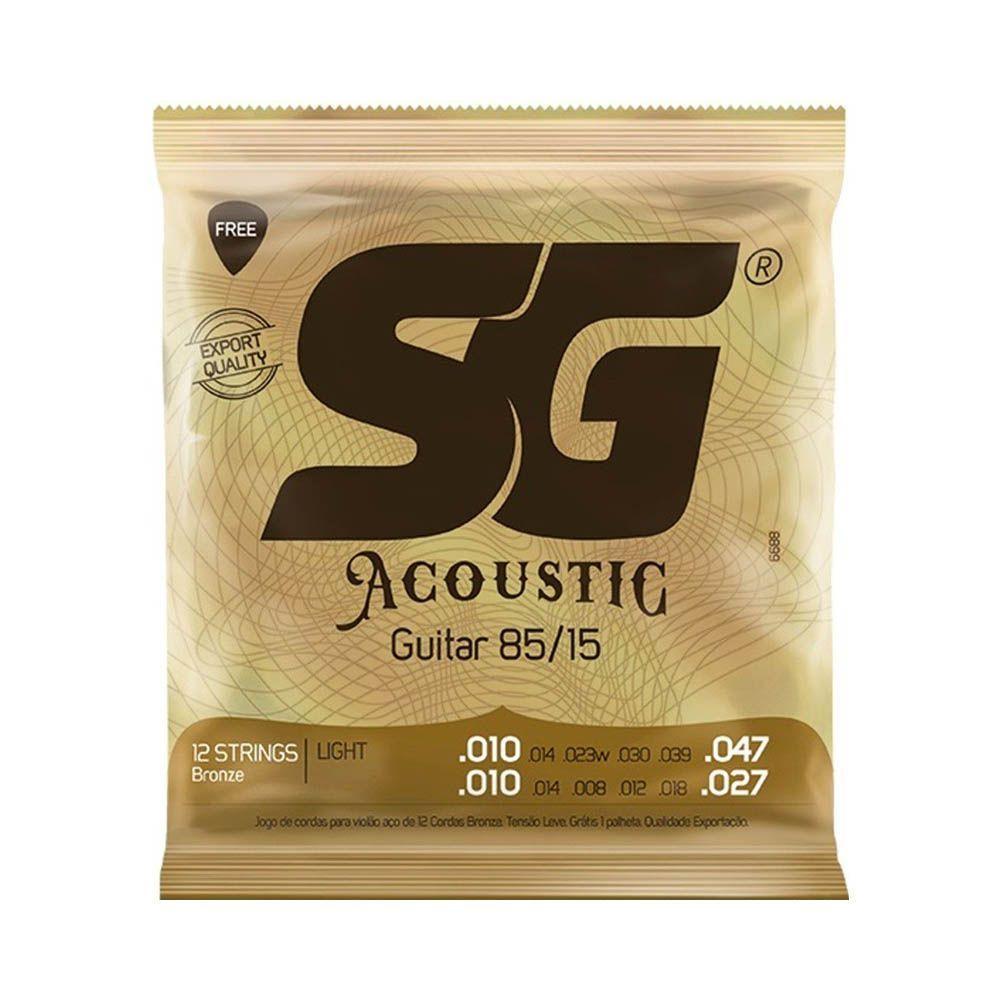 Encordoamento Sg P/ Violão Aço 12 Cordas Bronze 85/15 10/47 - Ec0468 - 1