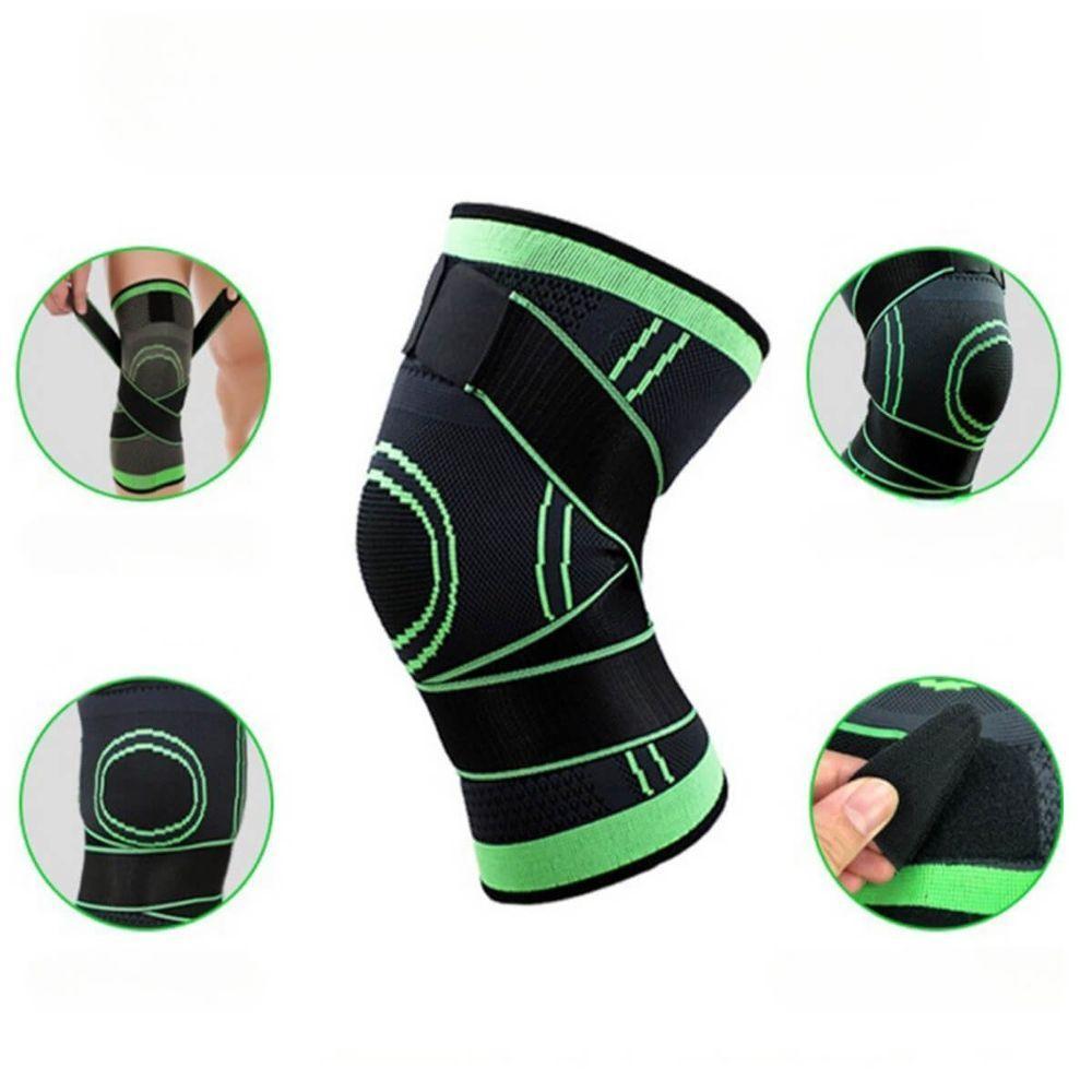 Joelheira De Compressão Faixa Dupla Ajustável Respirável - 1