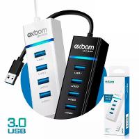 Hub Cabo Usb 3.0 High Speed Hd Extensor 4 Portas Branco - 3
