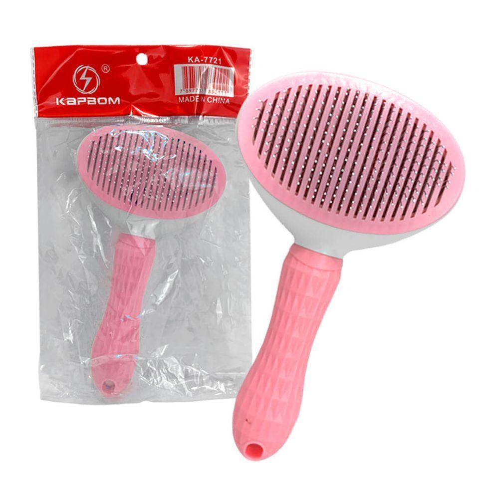 Escova Rasqueadeira Remove Pelos Cães Gatos - 5