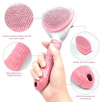 Escova Rasqueadeira Remove Pelos Cães Gatos - 2