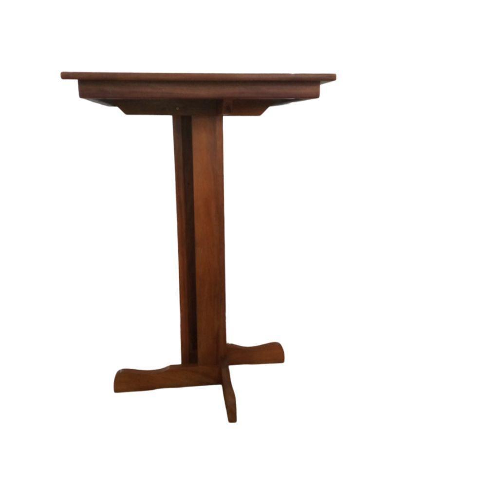 Mesa Bistrô Quadrada Em Madeira Maciça - 2