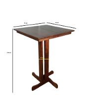 Mesa Bistrô Quadrada Em Madeira Maciça - 4