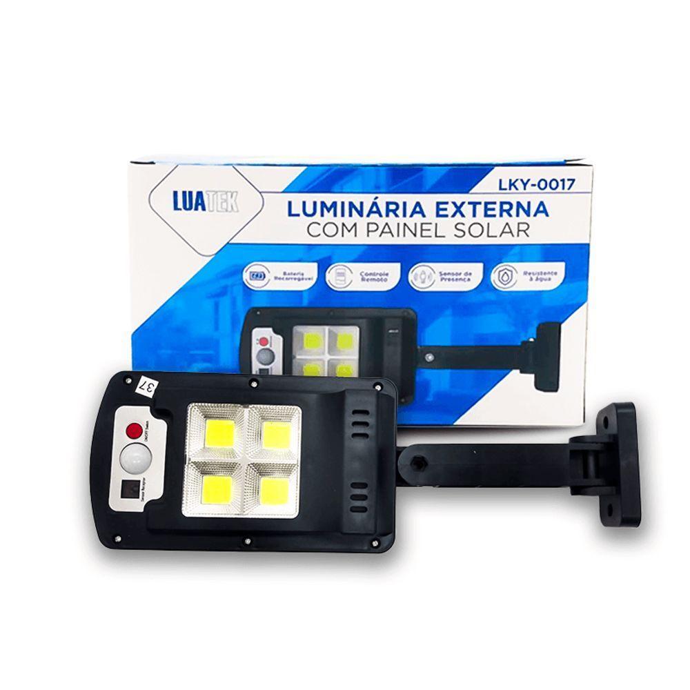 Luminária Poste Externa Solar Led Com Sensor - 1